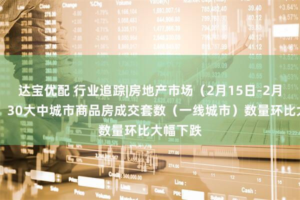 达宝优配 行业追踪|房地产市场（2月15日-2月21日）：30大中城市商品房成交套数（一线城市）数量环比大幅下跌