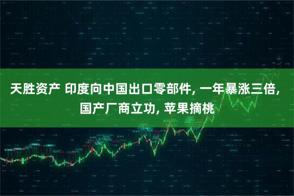 天胜资产 印度向中国出口零部件, 一年暴涨三倍, 国产厂商立功, 苹果摘桃