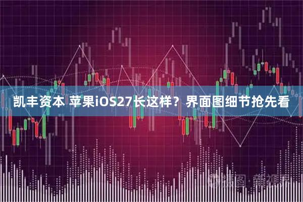 凯丰资本 苹果iOS27长这样？界面图细节抢先看