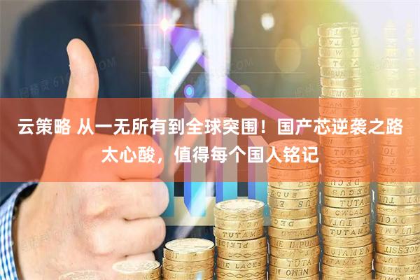 云策略 从一无所有到全球突围!国产芯逆袭之路太心酸,值得每个国人铭记