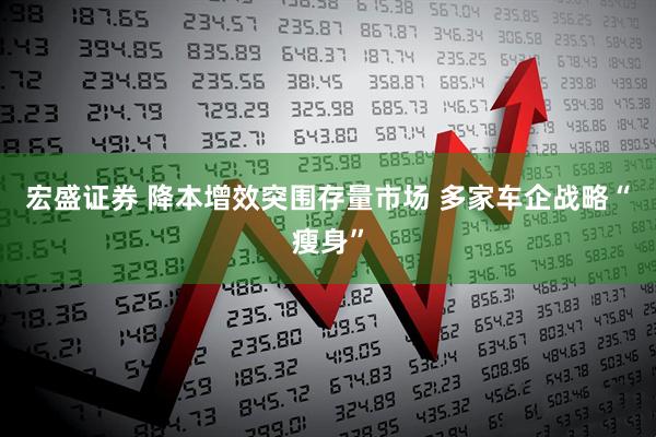 宏盛证券 降本增效突围存量市场 多家车企战略“瘦身”